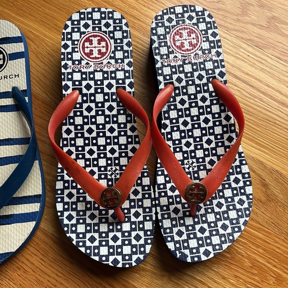 LOT of 3 Tory Burch Flip Flops - size 8 or 8.5 - Picture 6 of 8